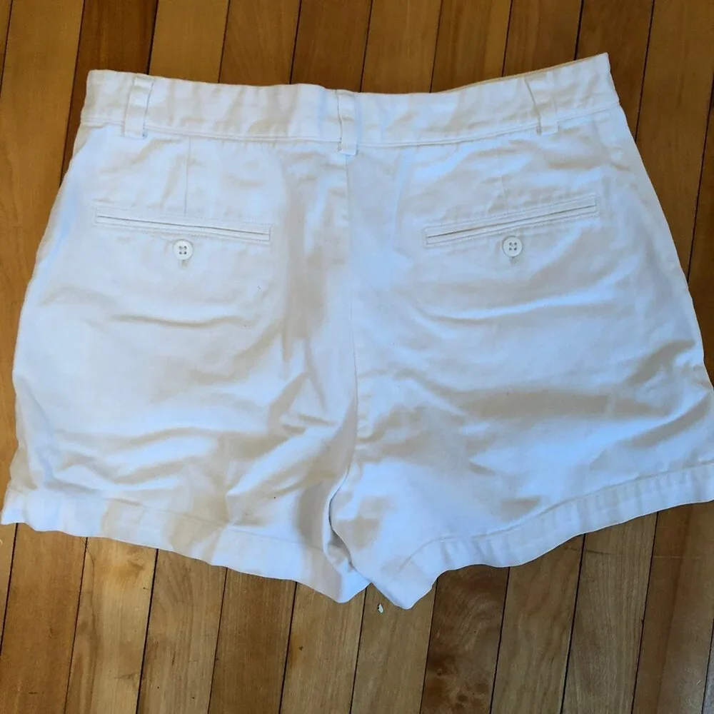 RALPH LAUREN BLUE LABEL SIZE 8 WHITE COTTON CHINO EVERY DAY SHORTS